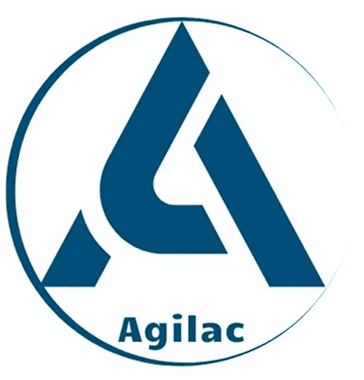 Agilac logo inside a circular border